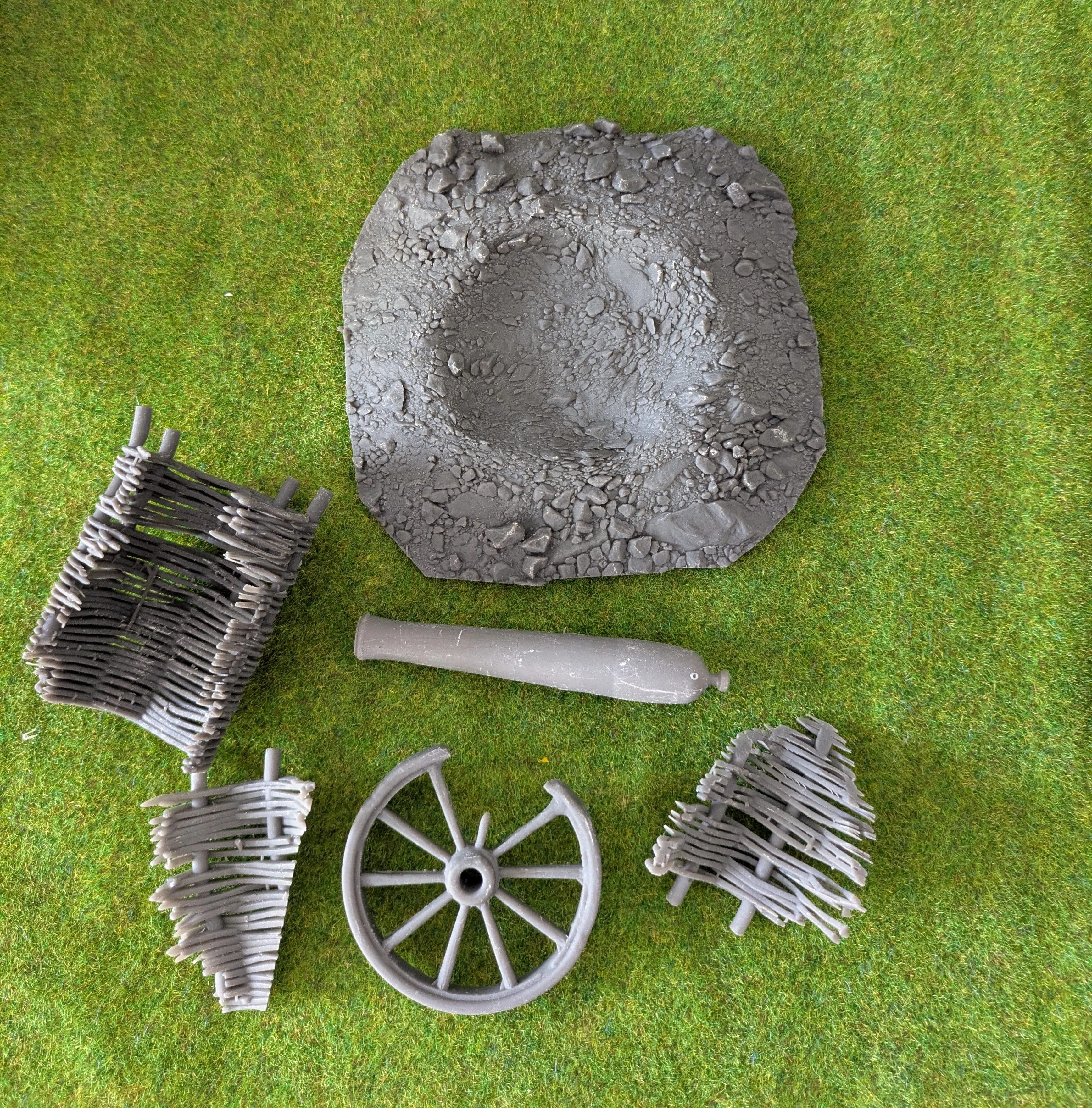 Custom Playmobil ACW en 3D - 1 fortification détruite - rempart - redoute