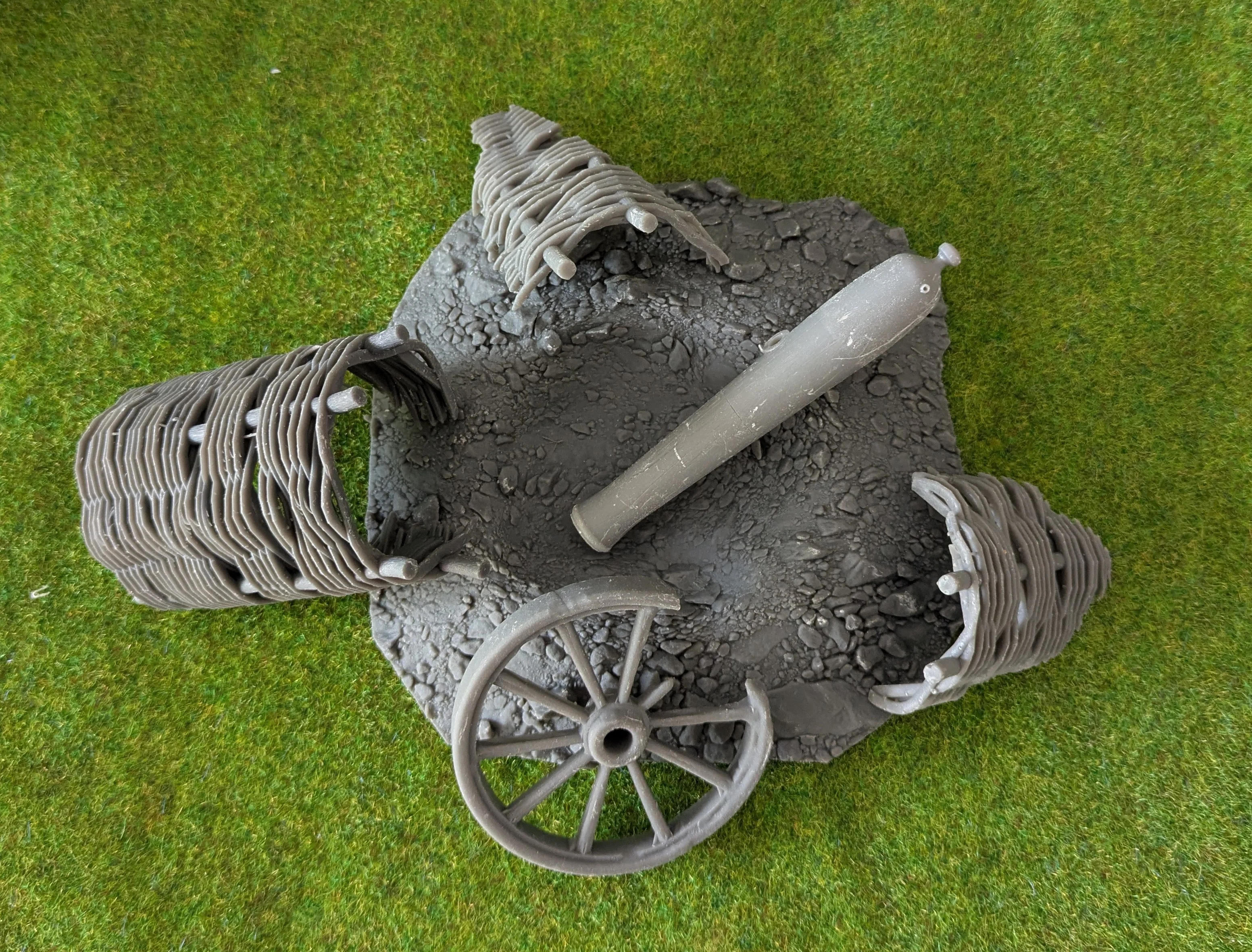 Custom Playmobil ACW en 3D - 1 fortification détruite - rempart - redoute