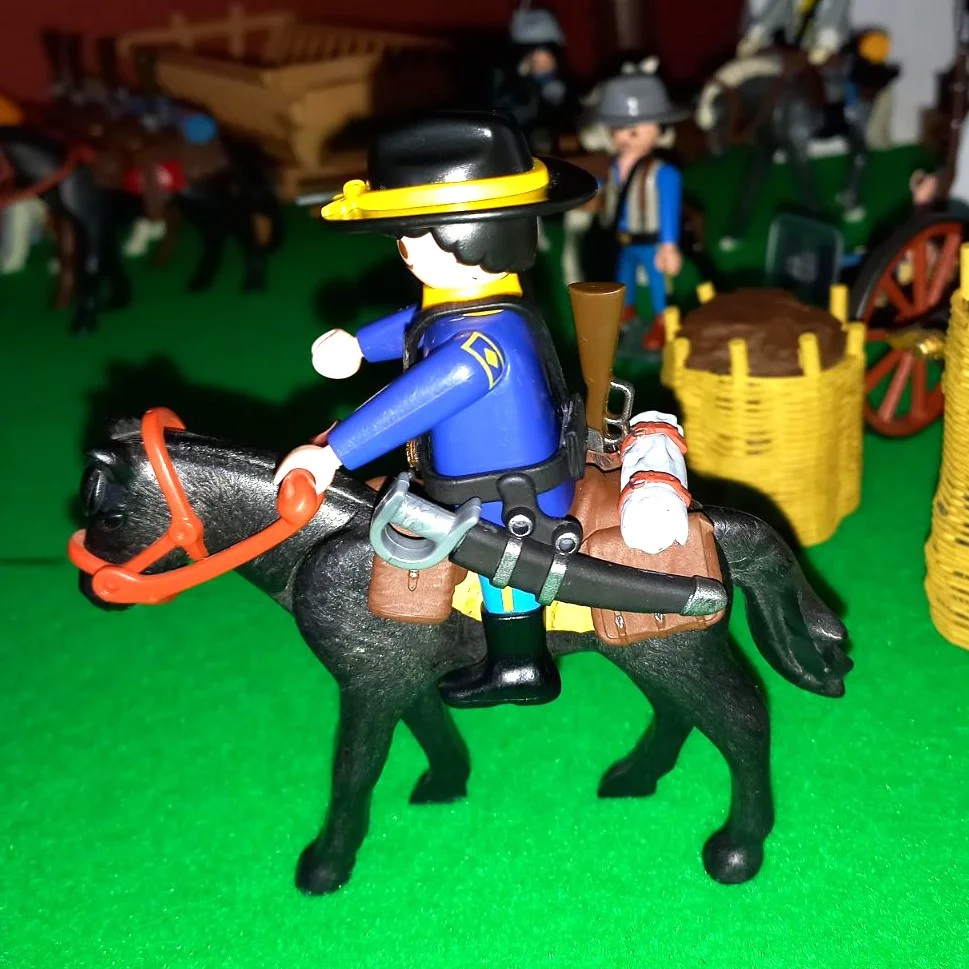 Custom Playmobil ACW en impression 3D - Nordiste soldat cavalerie - harnais 10