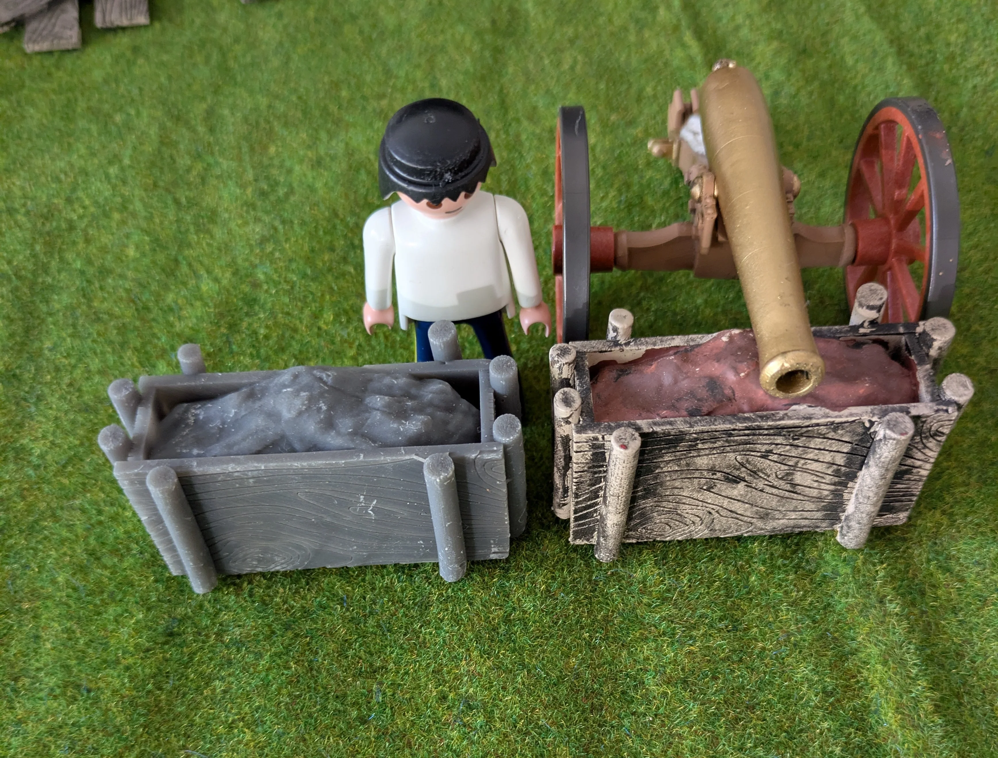 Custom Playmobil ACW impression 3D - 1 rempart canon - redoute - fortification