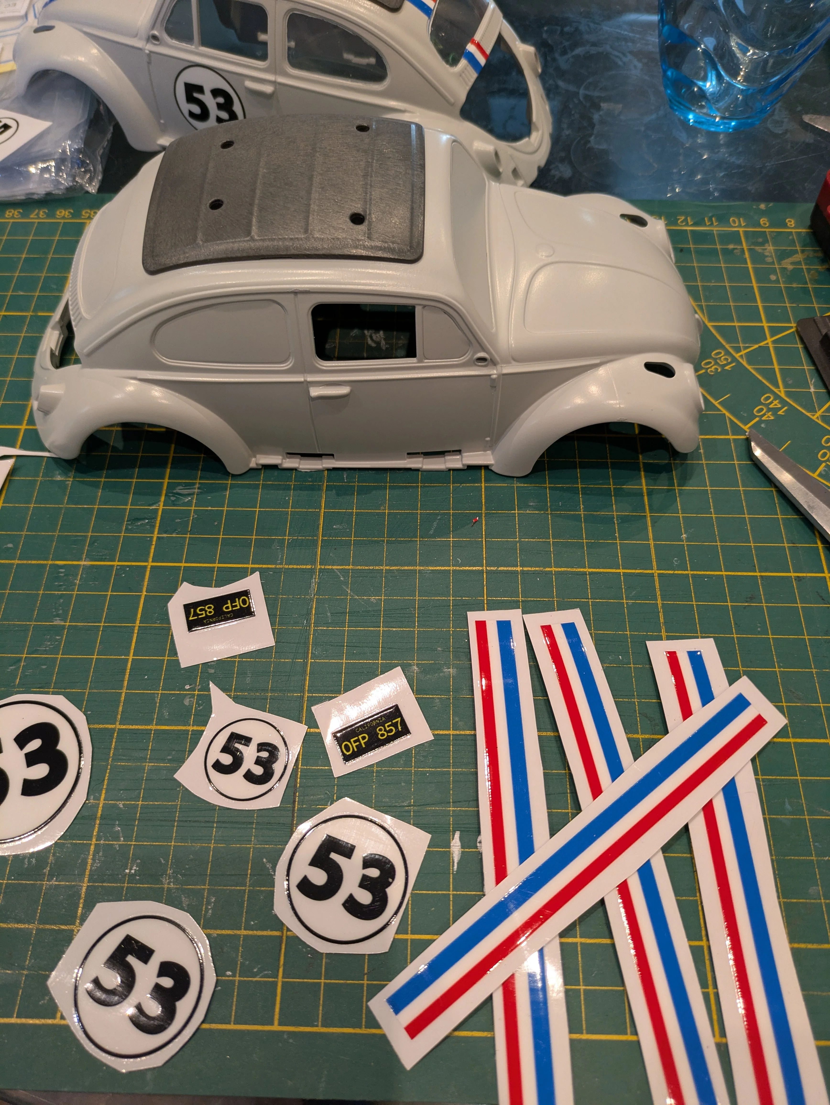 Custom Playmobil Cinéma Décalcomanie adhésive - choupette - coccinelle Herbie