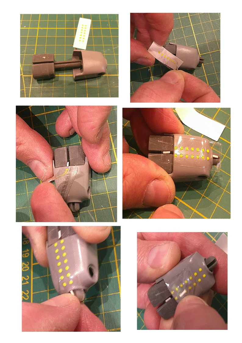 Custom Playmobil Décalcomanie adhésive - ACW - 1900 - plastron bouton gris N74