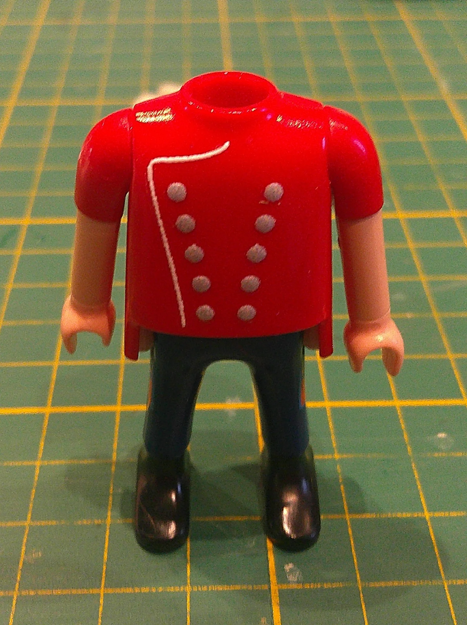 Custom Playmobil Décalcomanie adhésive - ACW - 1900 - plastron bouton gris N74