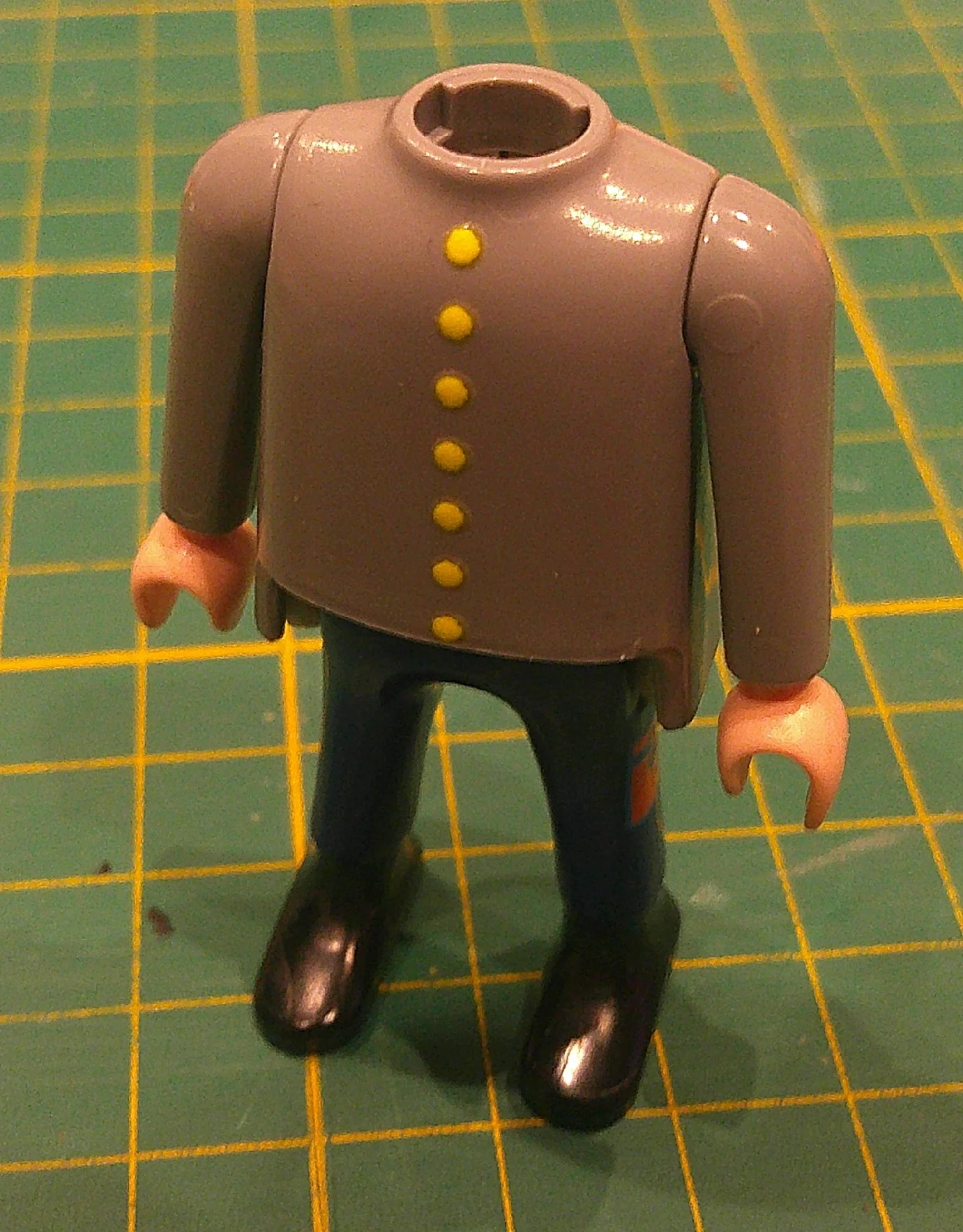 Custom Playmobil Décalcomanie adhésive - ACW - 1900 - plastron bouton jaune N80