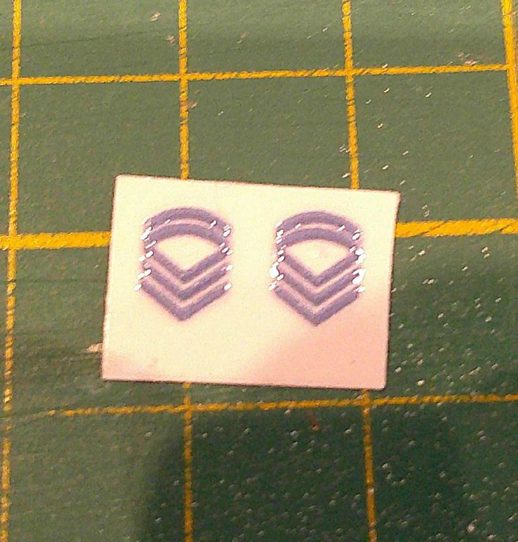 Custom Playmobil Décalcomanie adhésive - ACW - Galons bleu 015