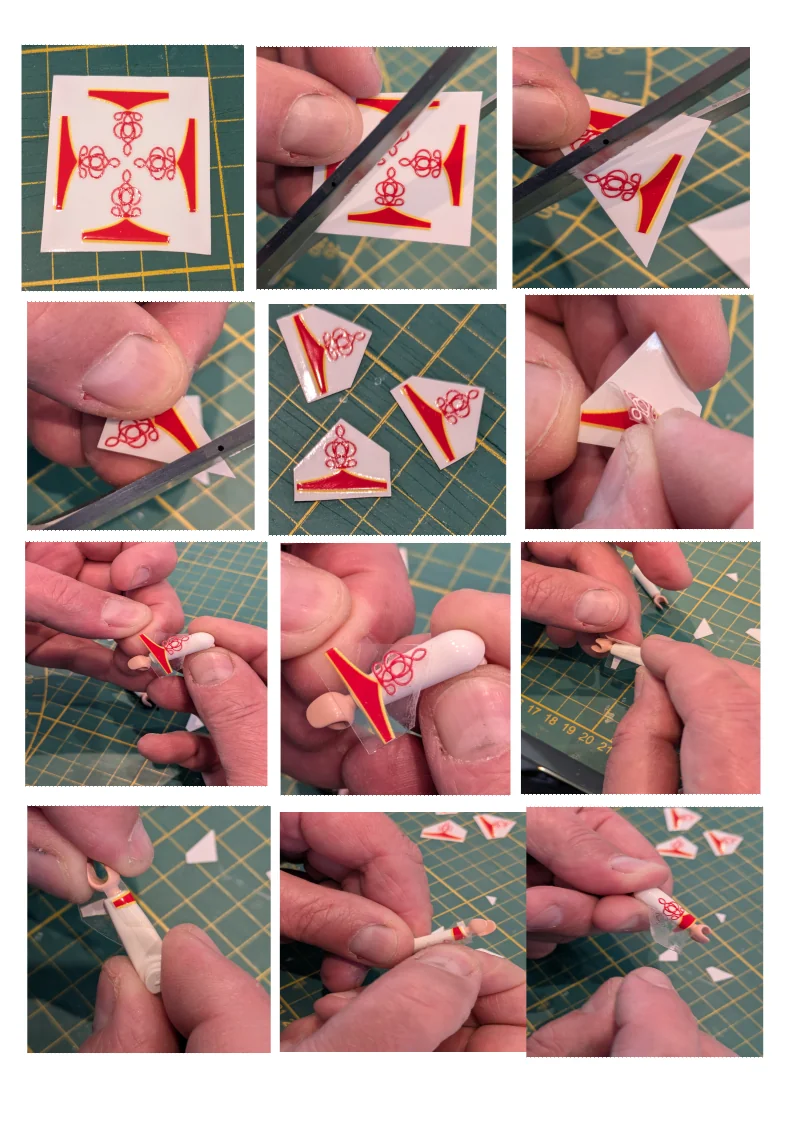 Custom Playmobil Décalcomanie adhésive - ACW - Galons de manche rouge 024