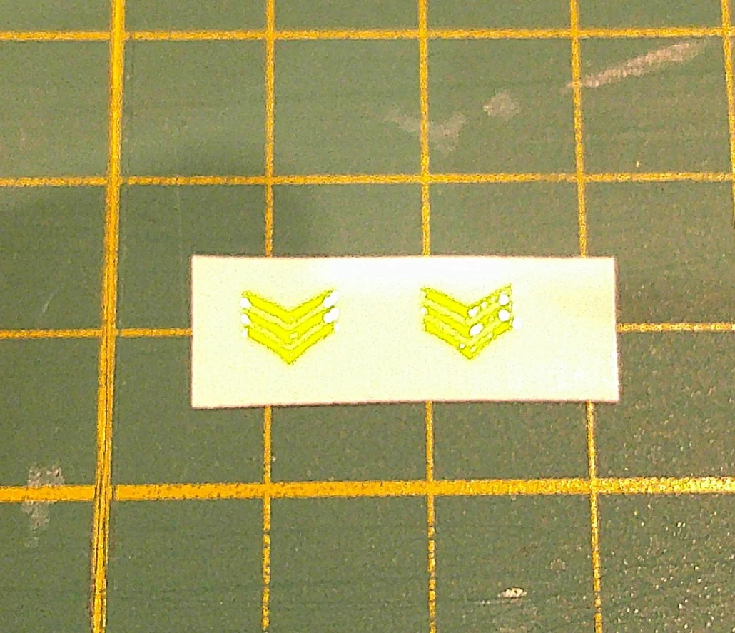 Custom Playmobil Décalcomanie adhésive - ACW - Galons jaune 003