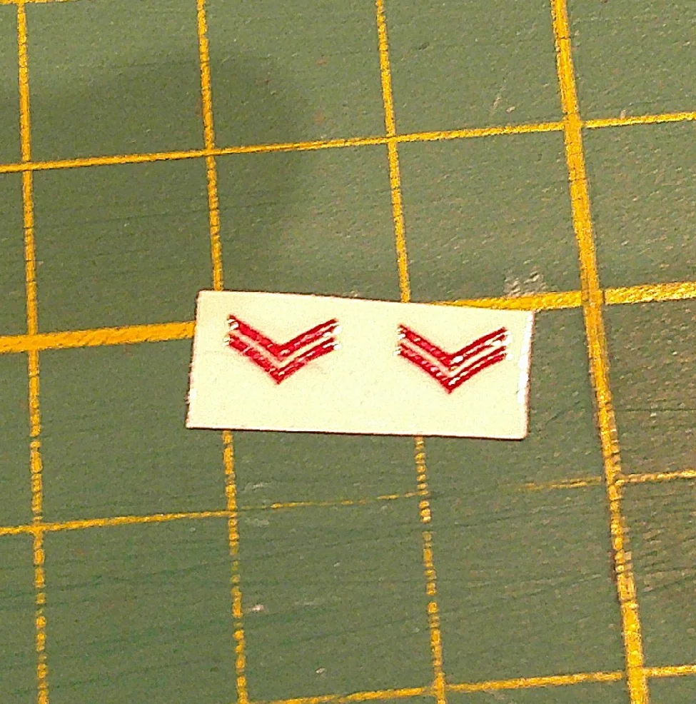 Custom Playmobil Décalcomanie adhésive - ACW - Galons rouge 005