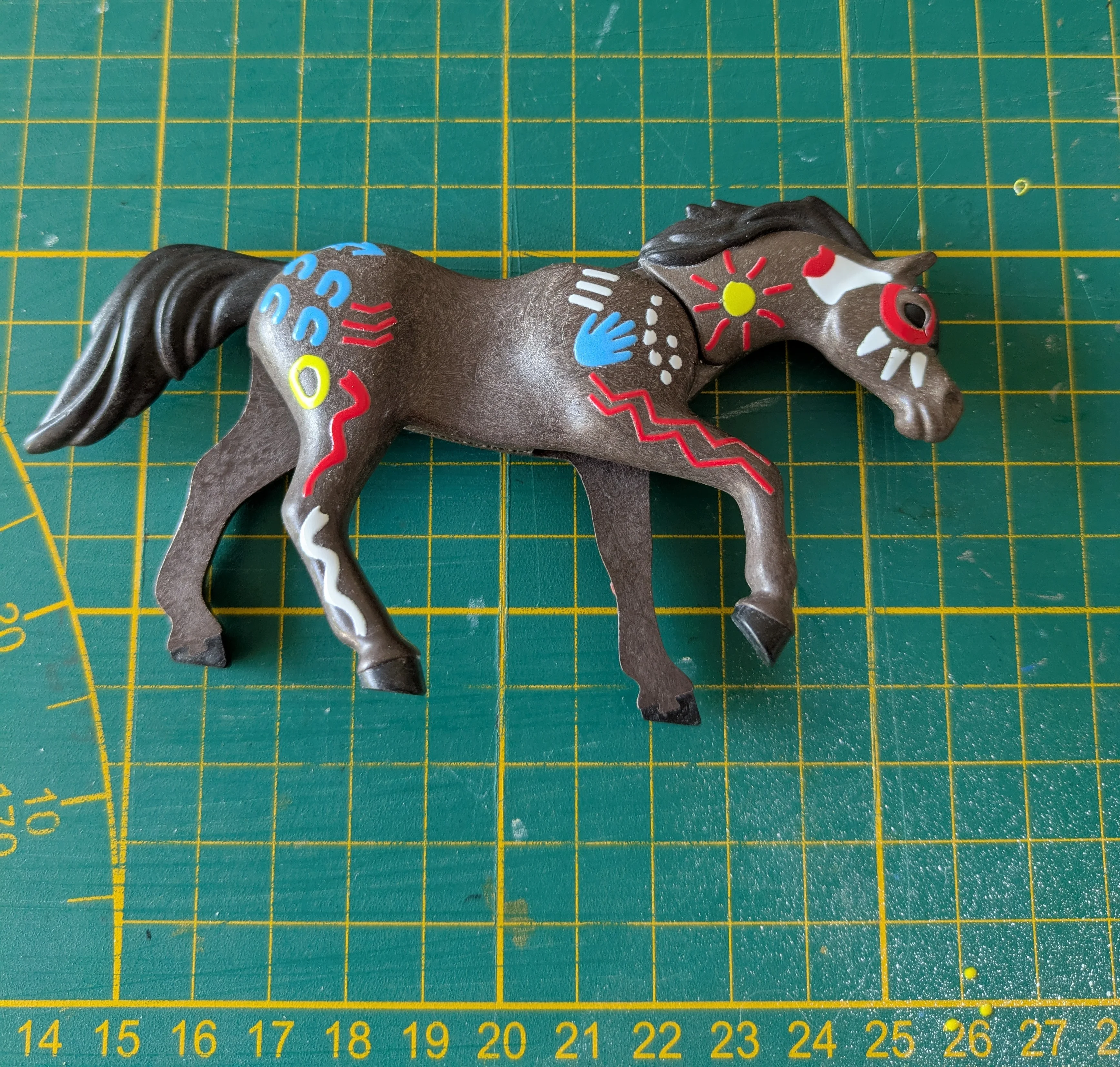 Custom Playmobil Décalcomanie adhésive - Indien- Western - cheval de guerre - B