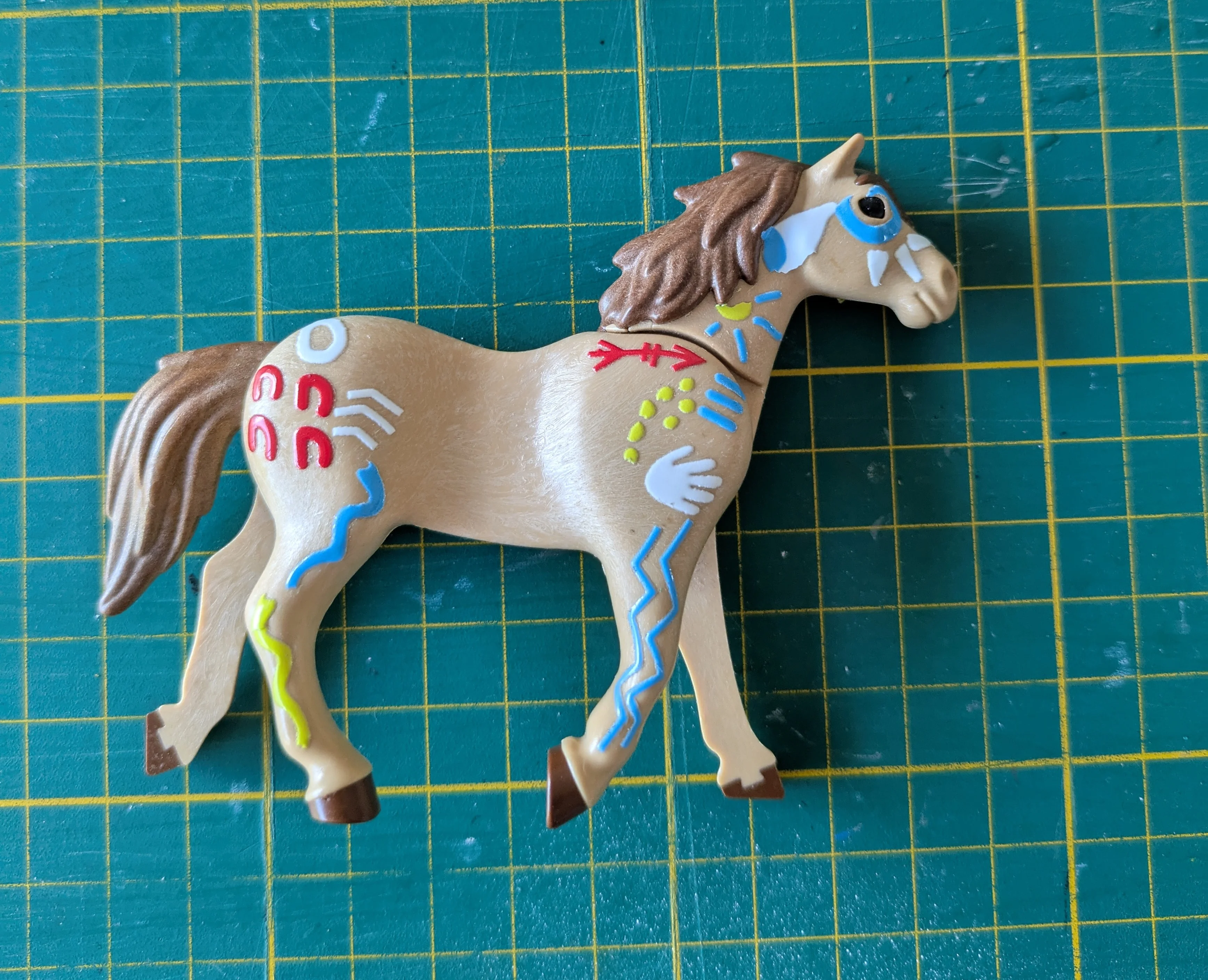 Custom Playmobil Décalcomanie adhésive - Indien- Western - cheval de guerre - D