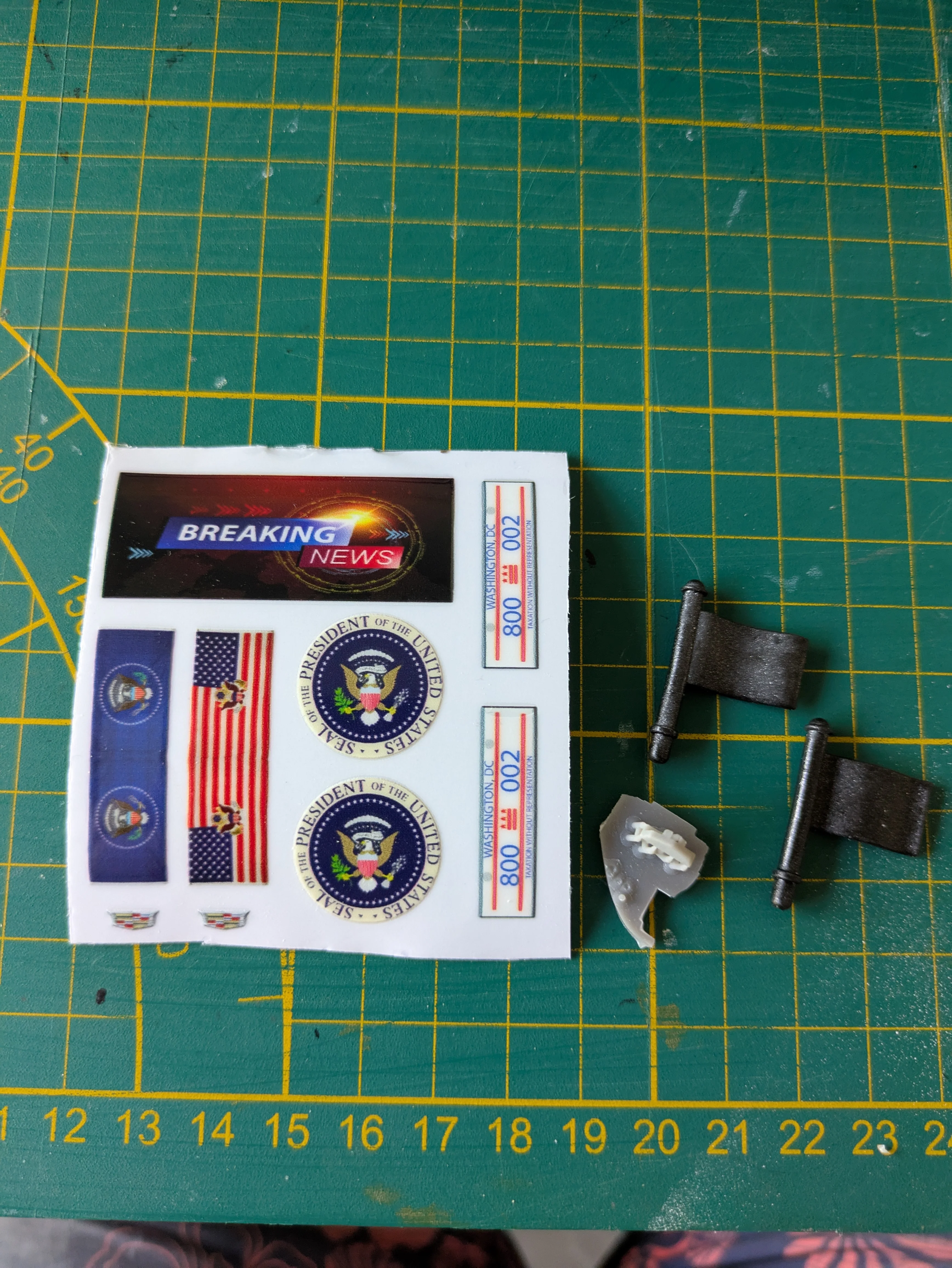 Custom Playmobil Décalcomanie adhésive - kit Cadillac One - Président Américain