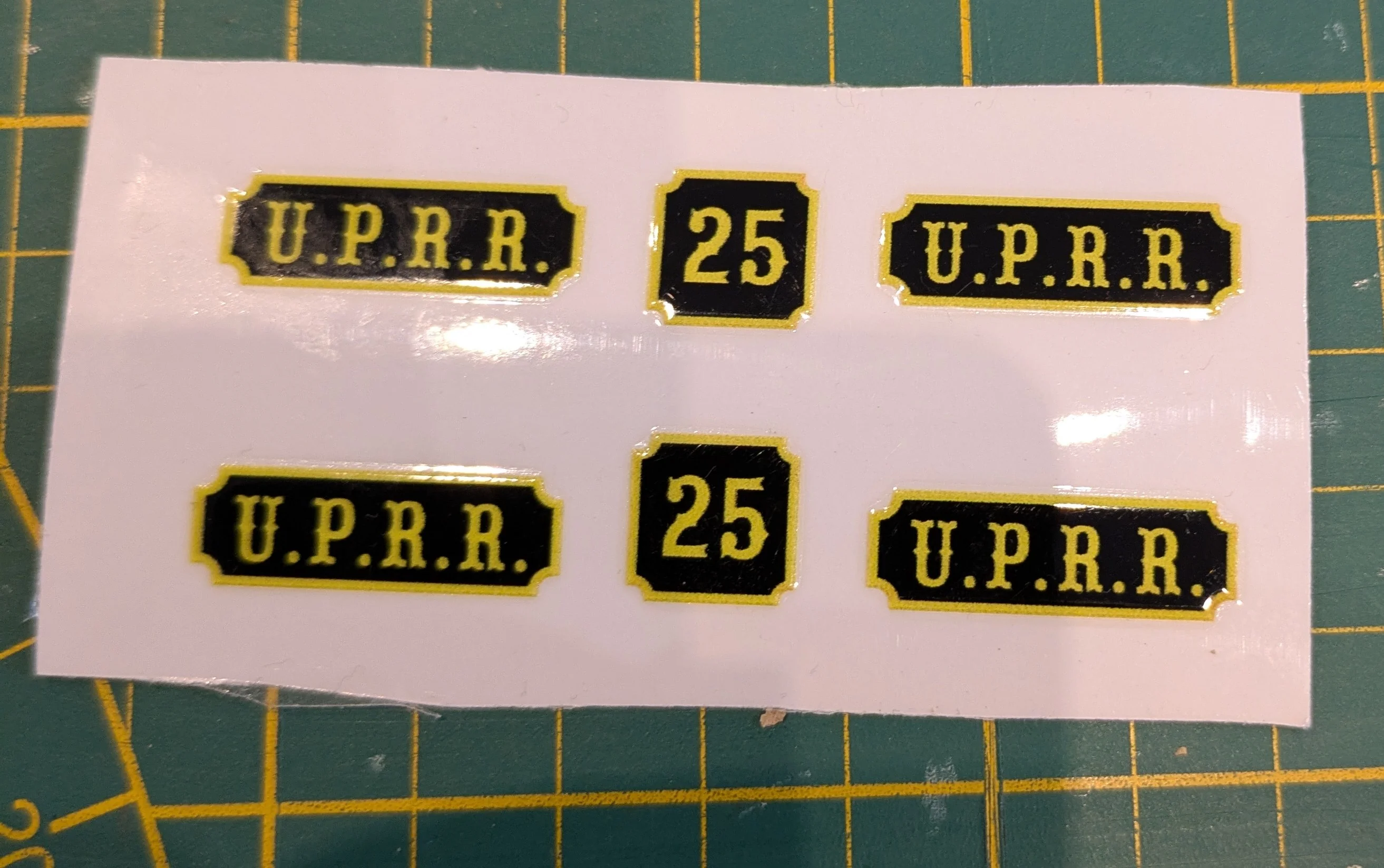 Custom Playmobil Décalcomanie adhésive - train 3958 - UPRR N 25