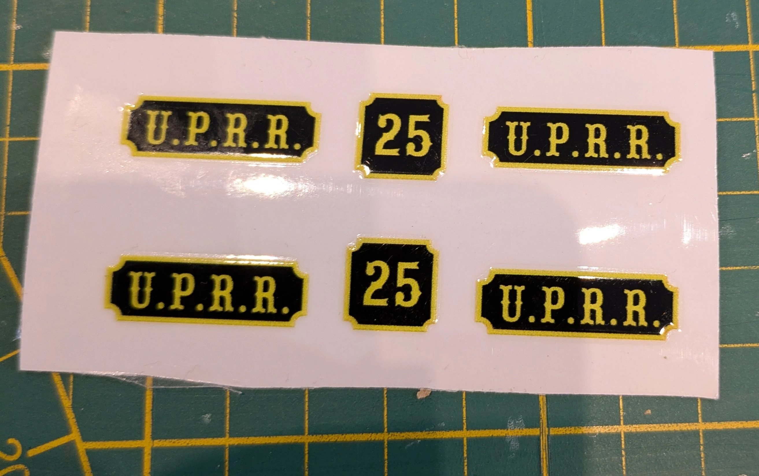 Custom Playmobil Décalcomanie adhésive - train 3958 - UPRR N 25