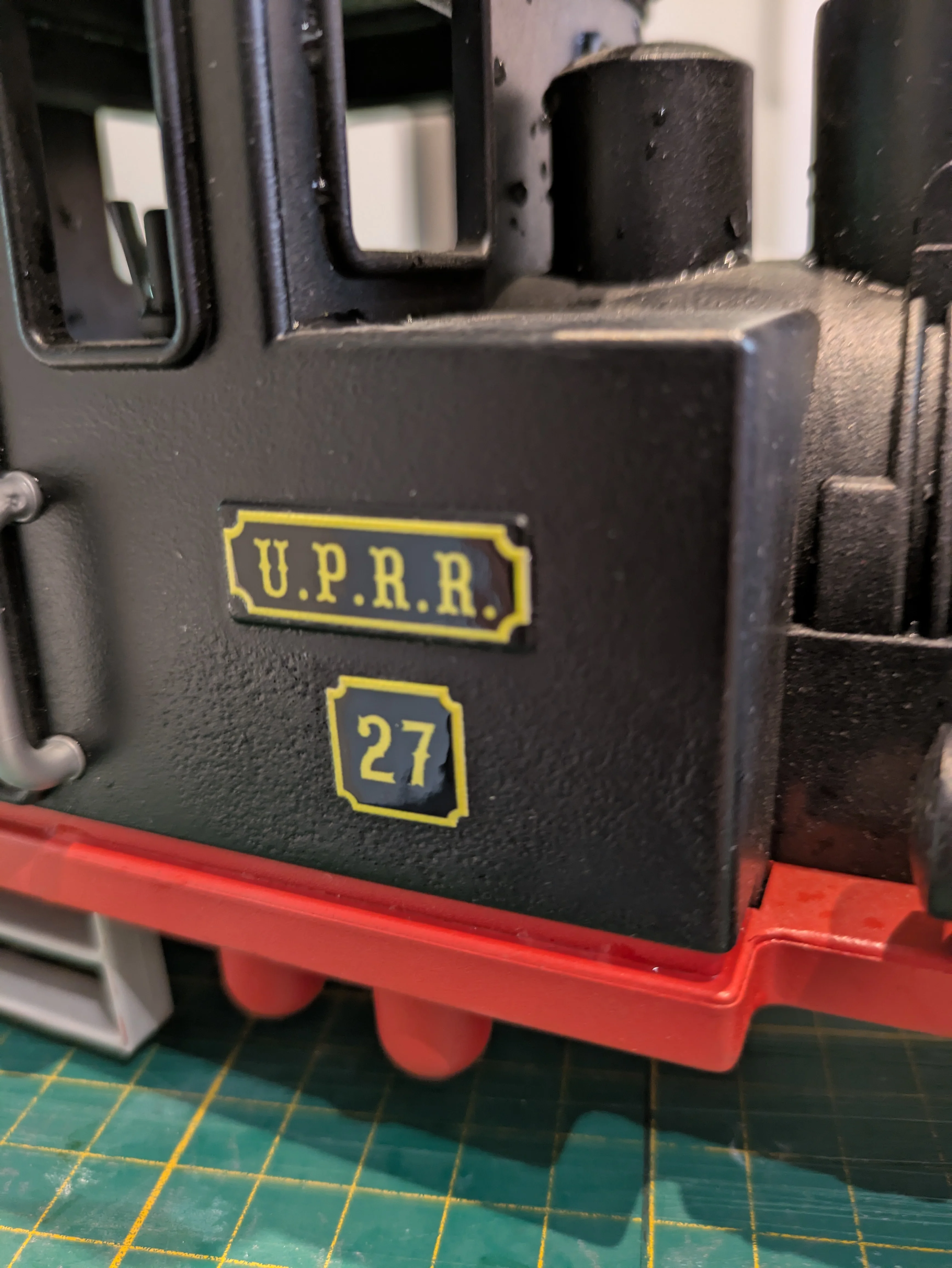 Custom Playmobil Décalcomanie adhésive - train 3958 - UPRR N 25