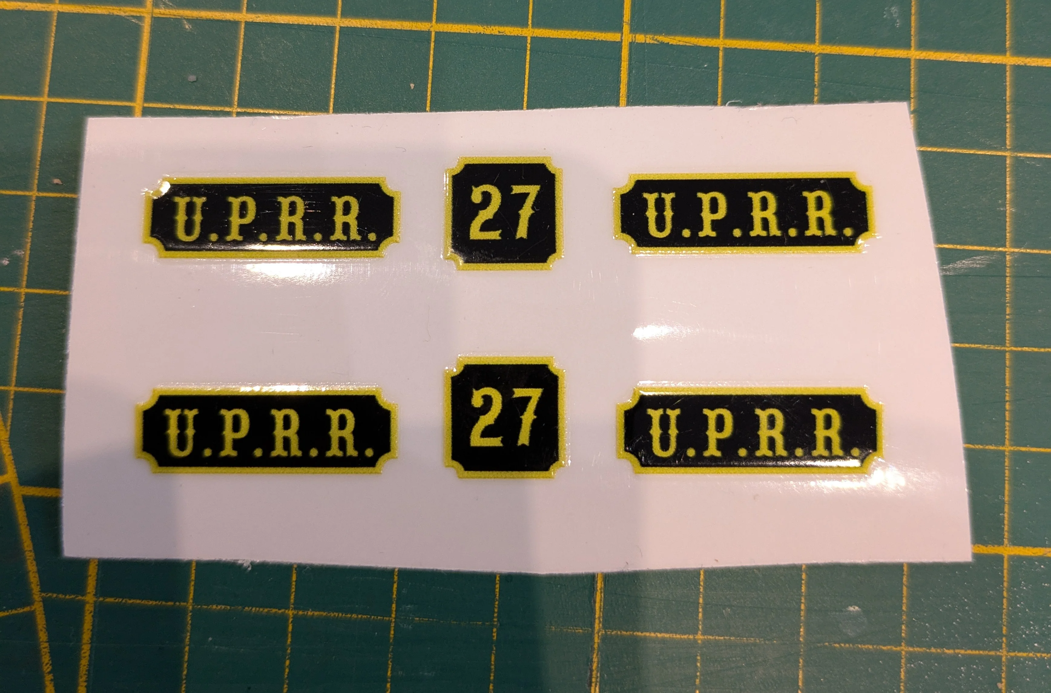 Custom Playmobil Décalcomanie adhésive - train 3958 - UPRR N 27