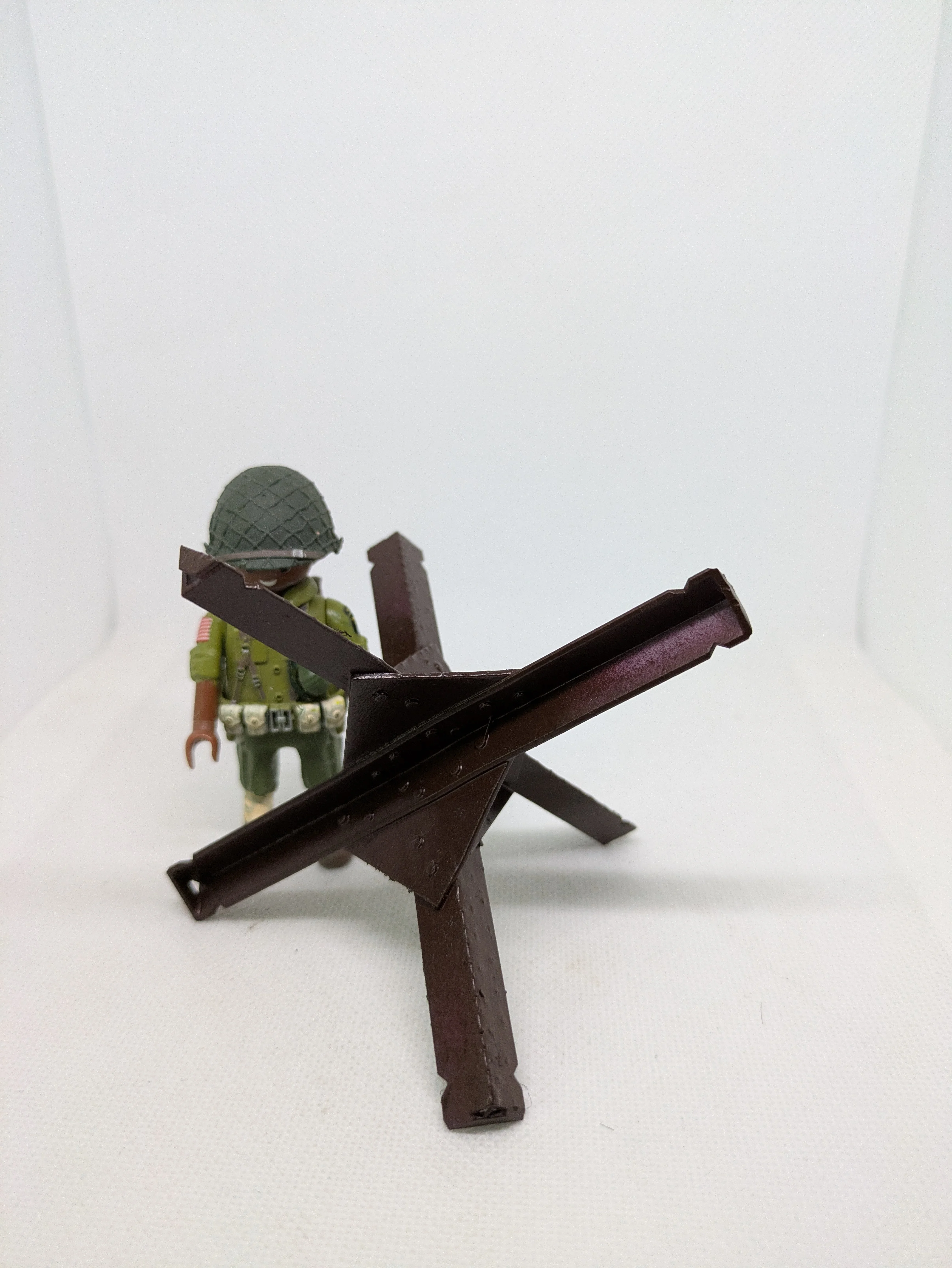 Custom Playmobil WW2 - Hérisson Tchèque anti char peint N°404 - sans personnage