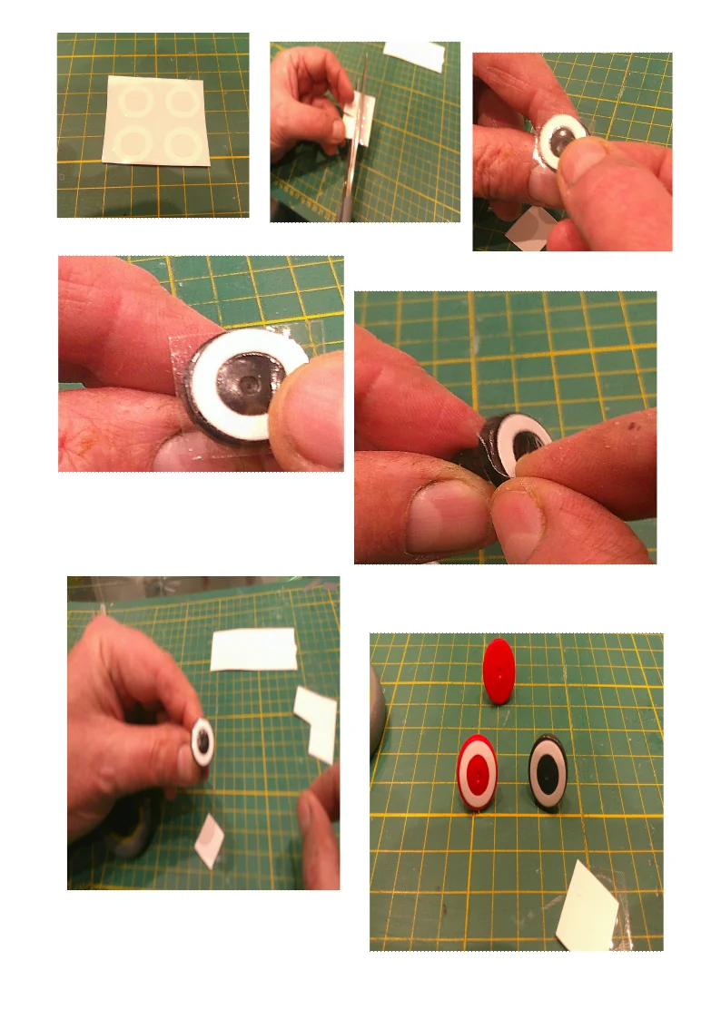 Custom train Playmobil Décalcomanie adhésive - 4 rond blanc tampons locomotive