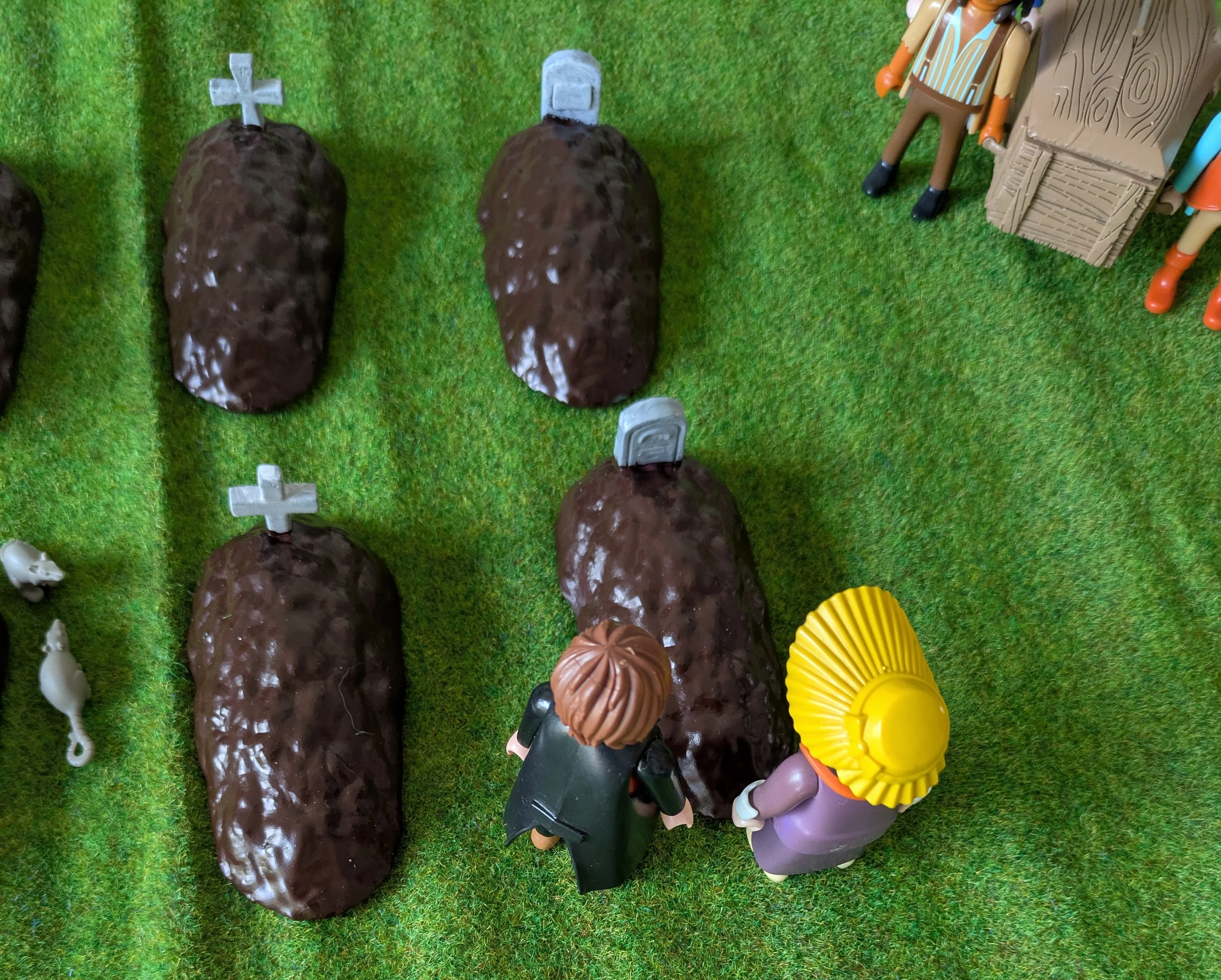 Custom western compatible Playmobil en 3D - 1 tombe diorama N 08