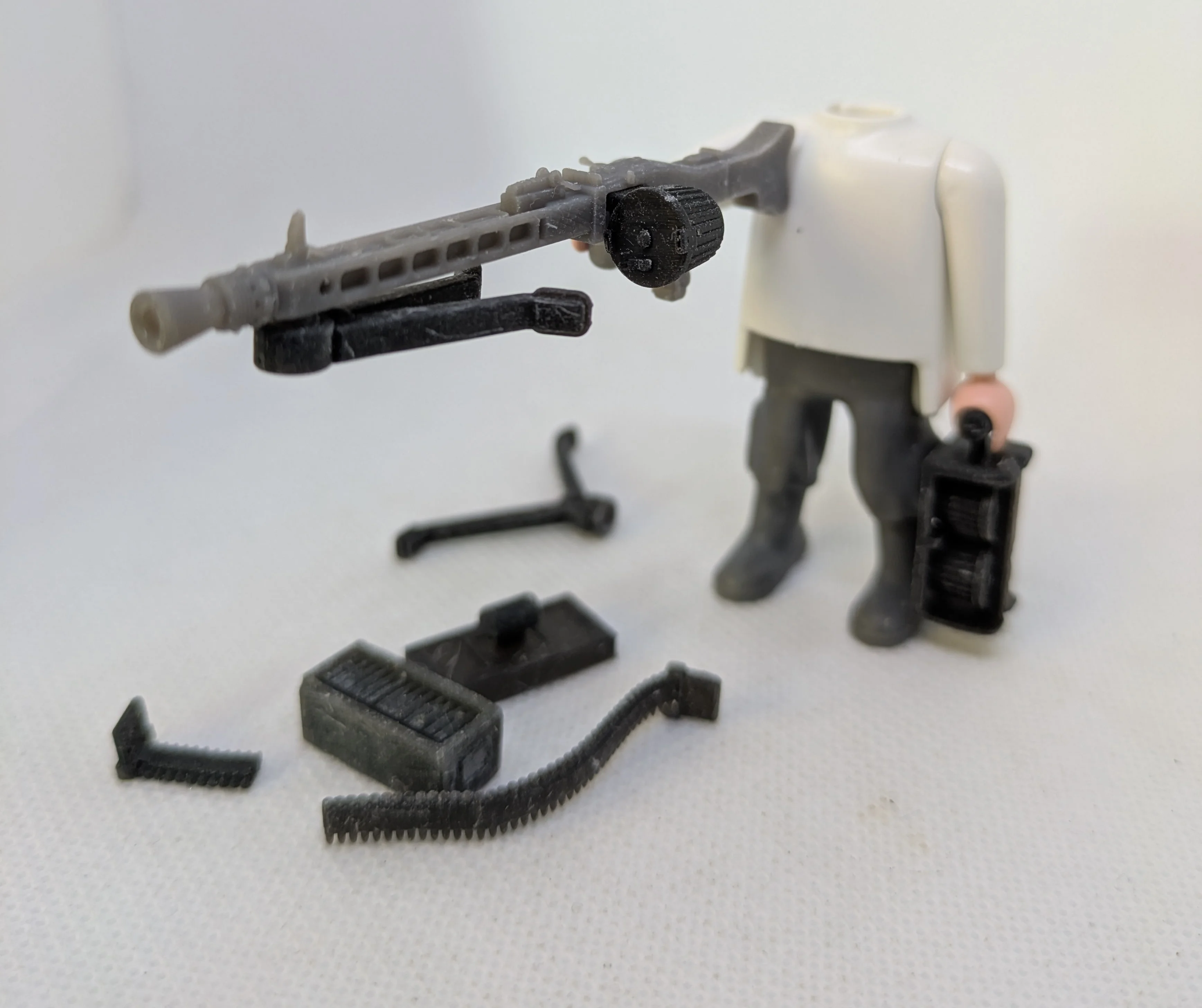 custom WW2 Playmobil (thème historique 1939-1945) - 1 MG 42 Allemand à peindre