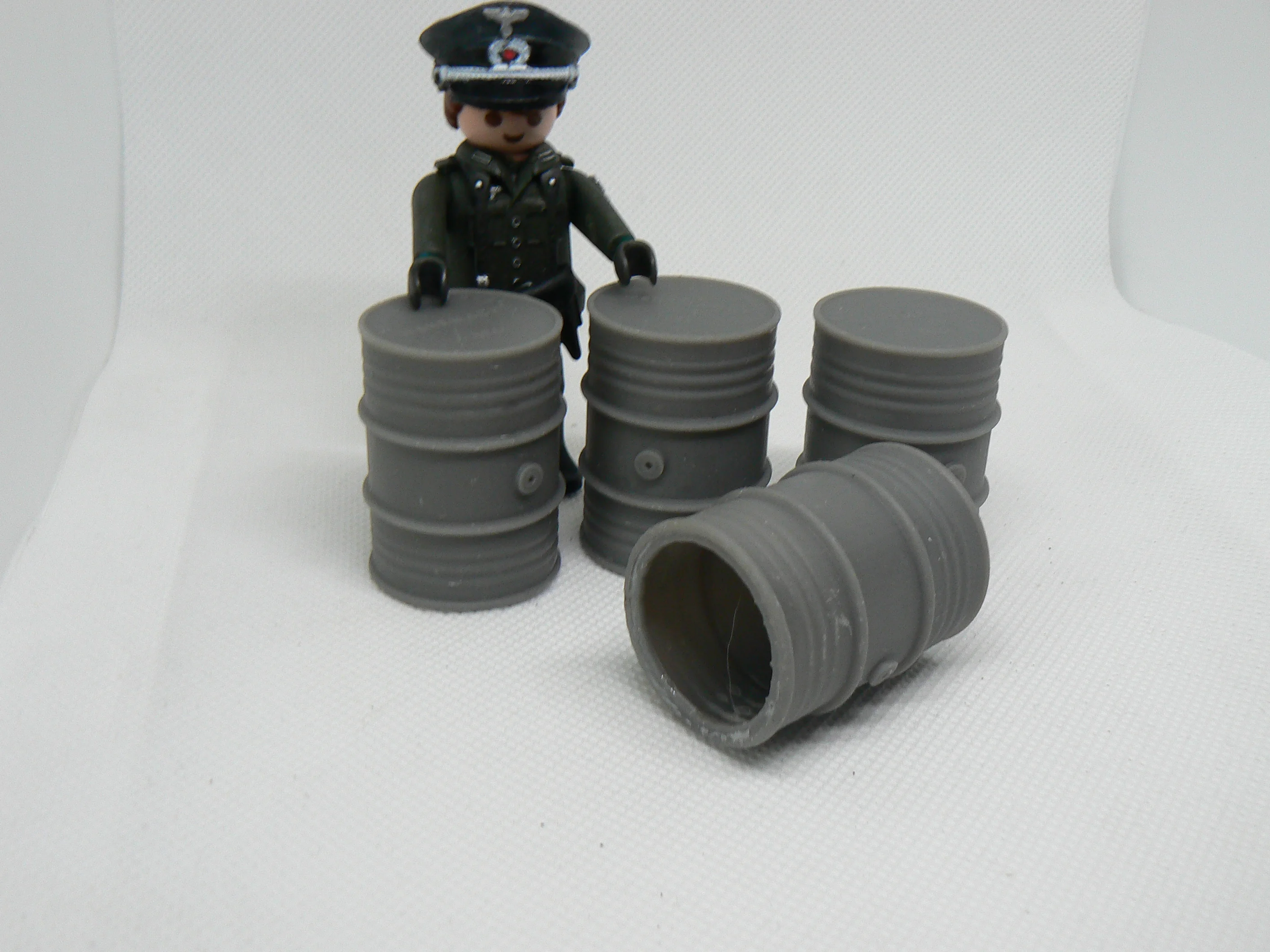 custom WW2 Playmobil (thème historique 1939-1945) - 4 bidons essence Allemand