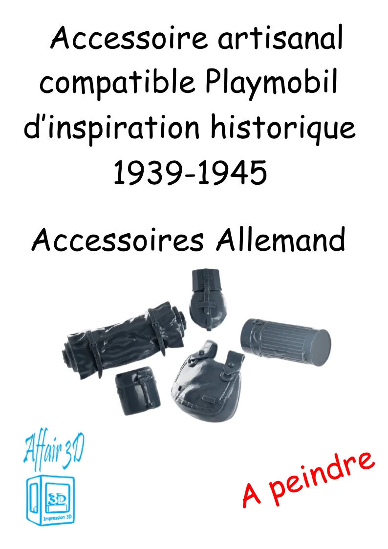 custom WW2 Playmobil (thème historique 1939-1945) - accessoires Allemand