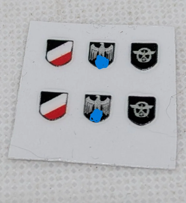 custom WW2 Playmobil (thème historique 39-45) - décalcomanie casque Allemand