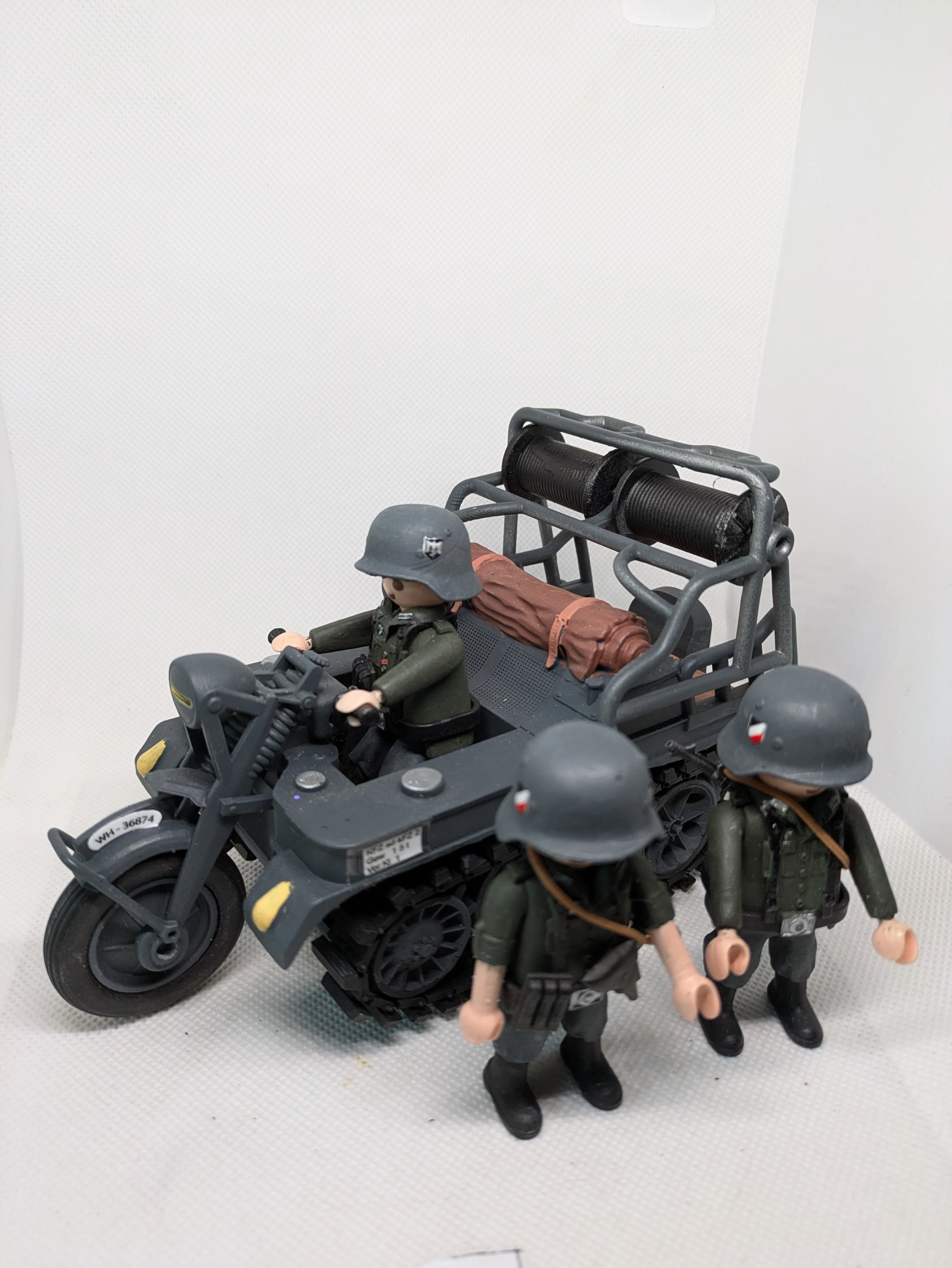 Accessoires playmobil WW2 avec 3 soldats - Kettenkrad N°715