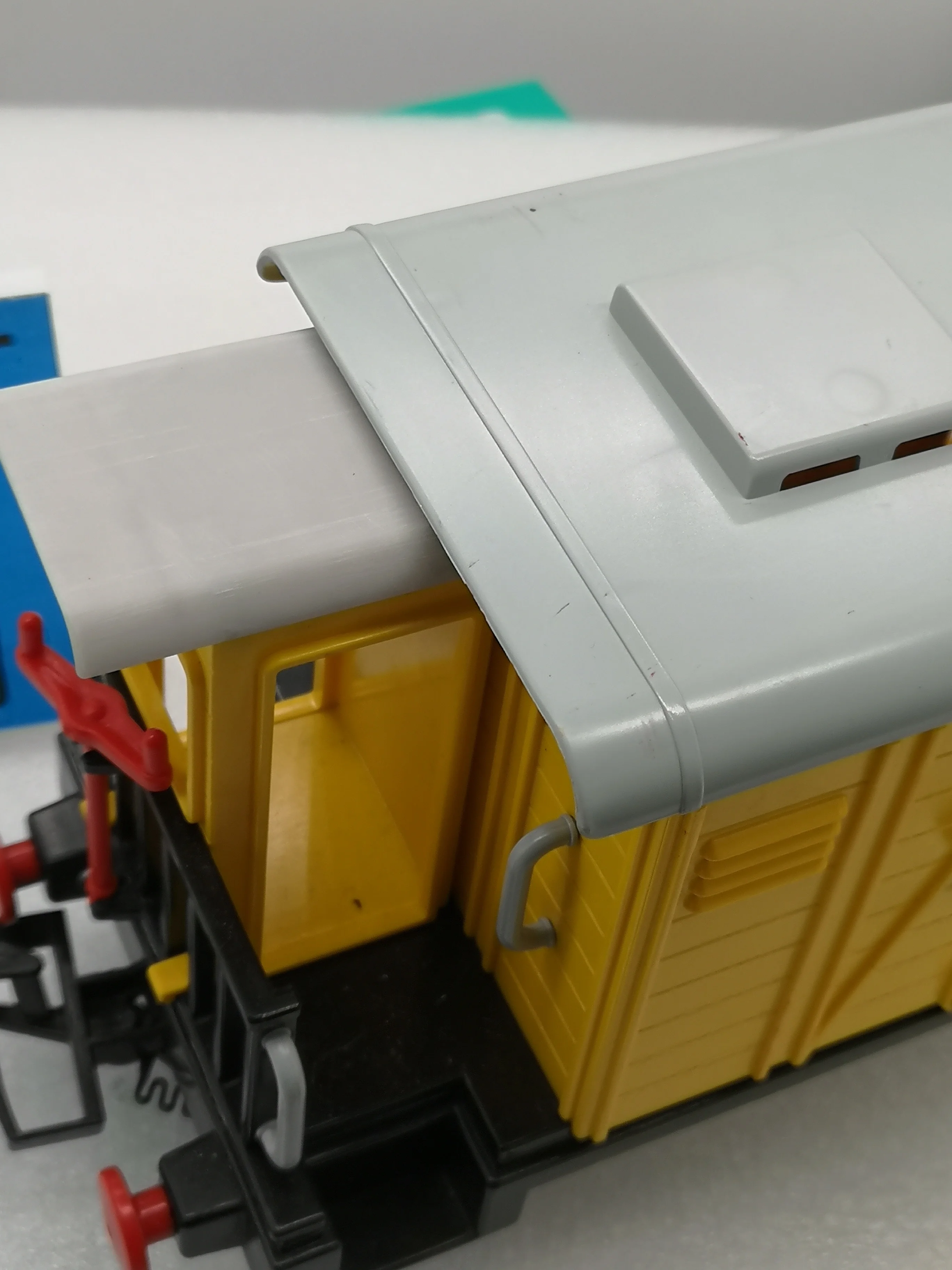 Custom compatible Playmobil train 3D - 1 long toit guérite 4029 -4031 - 4116